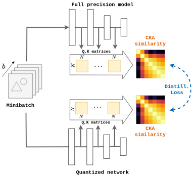 Centered Kernel Alignment for Efficient Vision Transformer Quantization